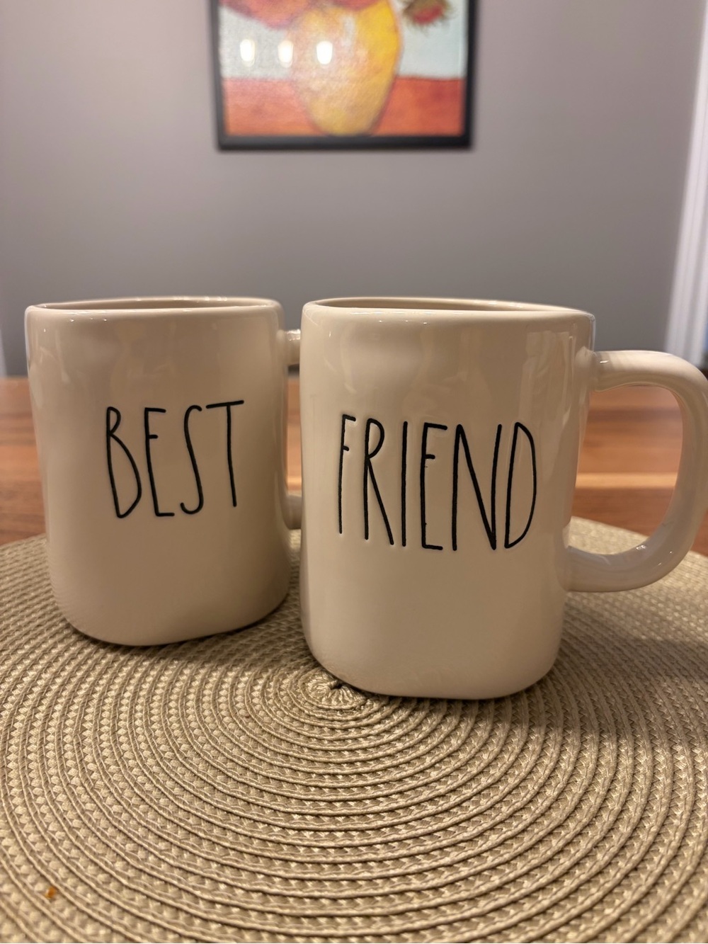 2/$30⚡️- HOME | Rae Dunn set of 2 mugs “best” “friend”